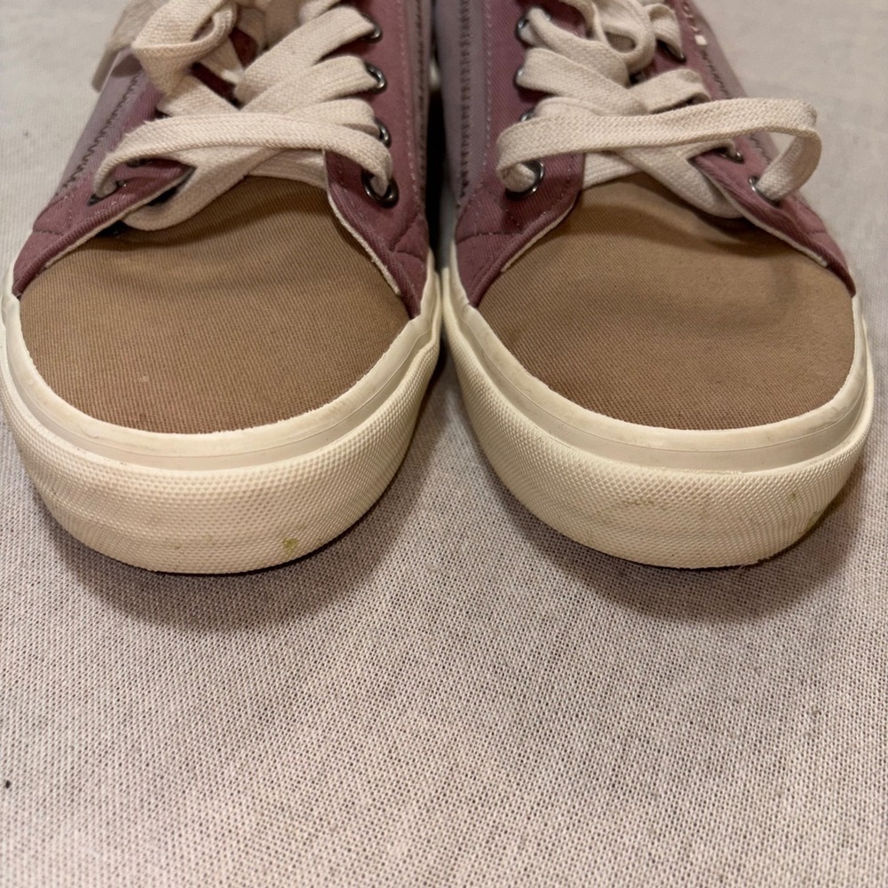 Taos Plim Soul Mauve Tan Canvas Low Top Sneakers Womens 7.5 - Picture 7 of 8
